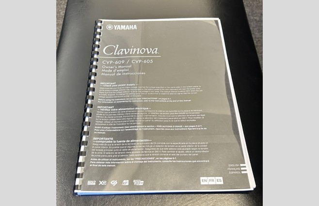 Yamaha CVP609 Polished Mahogany Digital Piano, Used - Complete Package (SN:BCSZ01004) - Image 11